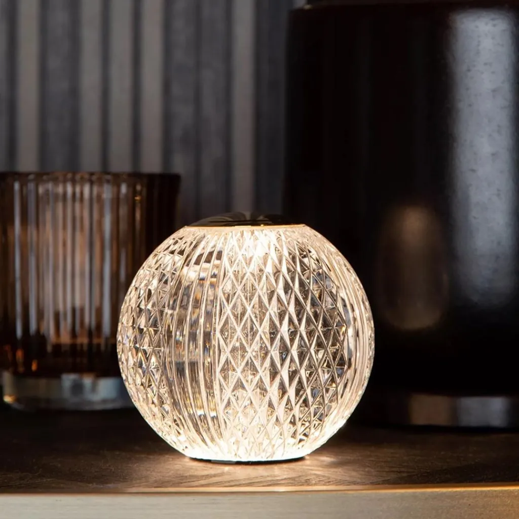 Straluma Tafellamp transparant/goud oplaadbaar> Tafellampen|LED Tafellampen