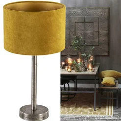 Straluma Tafellamp Undai ruw nikkel excl. kap></noscript> Tafellampen|Lampenvoeten