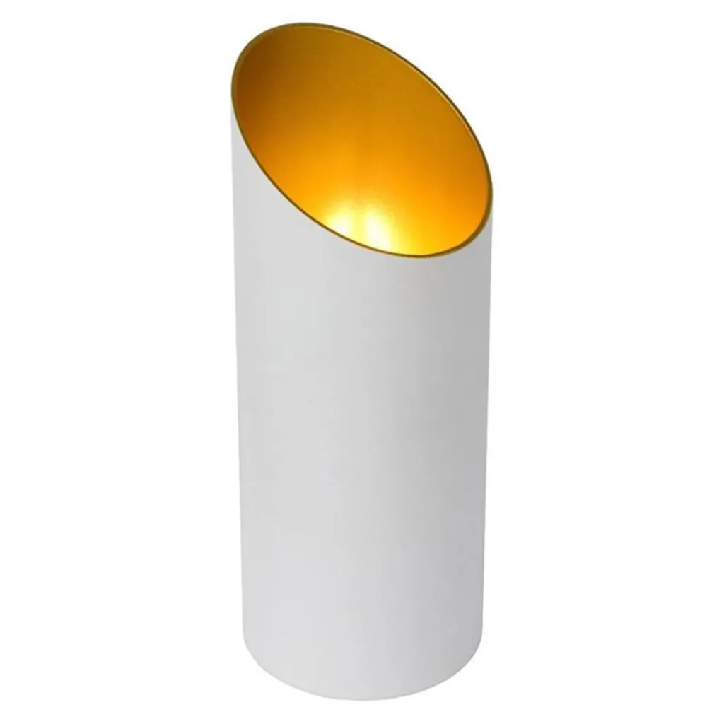 Straluma Tafellamp uplighter mat wit met goud> Uplighters|Woonkamerlampen