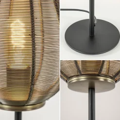 Straluma Tafellamp Yaelle brons/zwart></noscript> Draadlampen|Light and Living