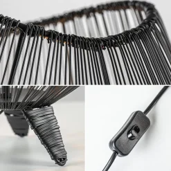 Straluma Tafellamp Yumi zwart op pootjes Light and Living></noscript> Tafellampen|Draadlampen