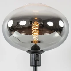 Straluma Tafellamp zwart met glazen kap smoke/helder gradient><noscript><img width=