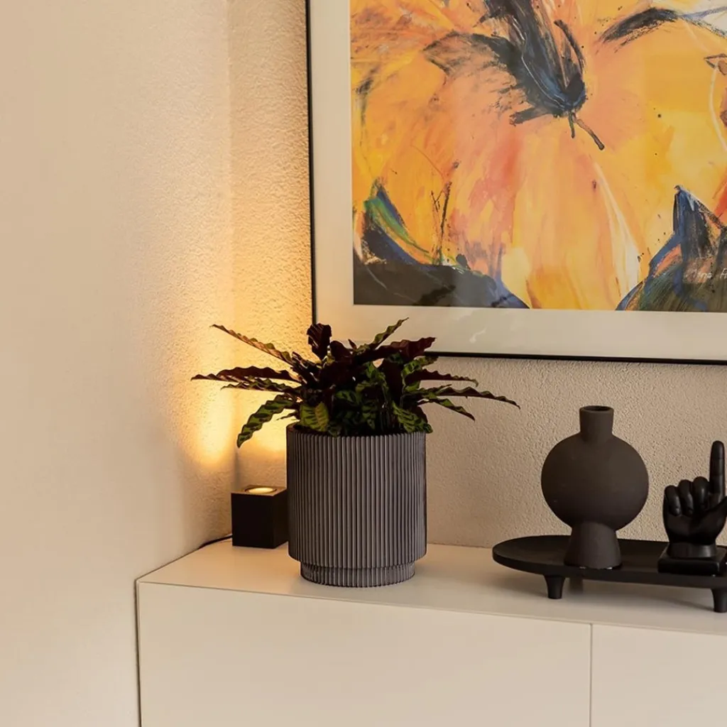 Straluma Tafelspot/vloerspot Rebel zwart vierkant> Woonkamerlampen|Slaapkamerlampen