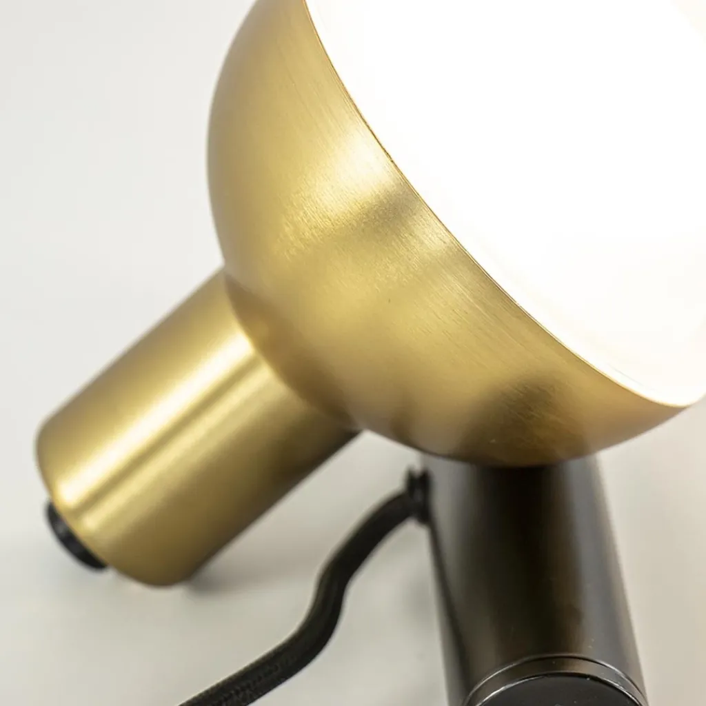 Straluma Tafel/wandlamp Drop zwart/goud> Tafellampen|Wandlampen