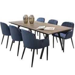 Straluma Trendy eetkamerstoel blauw met armleuning></noscript> Eetkamerstoelen