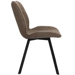Straluma Trendy eetkamerstoel stof bruin met zwarte poot></noscript> Eetkamerstoelen