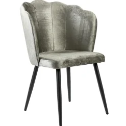 Straluma Trendy eetkamerstoel velours met zwarte poot> Eetkamerstoelen