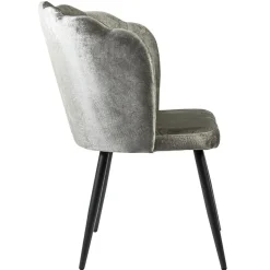 Straluma Trendy eetkamerstoel velours met zwarte poot></noscript> Eetkamerstoelen