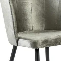 Straluma Trendy eetkamerstoel velours met zwarte poot></noscript> Eetkamerstoelen