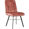 Straluma Trendy eetkamerstoel velvet blush met zwarte pootjes> Eetkamerstoelen
