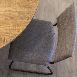 Straluma Trendy eettafelstoel grijs met gunmetal poot></noscript> Eetkamerstoelen