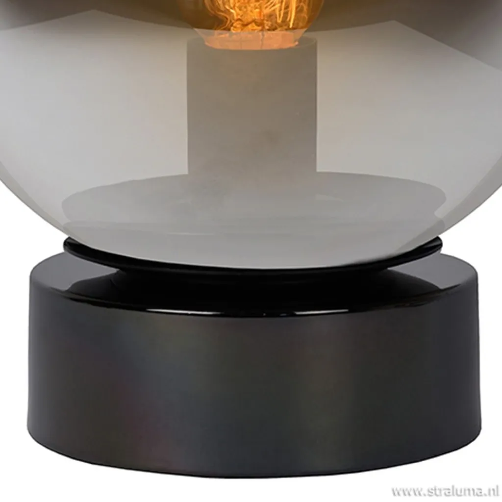 Straluma Trendy glazen tafellamp smokey> Slaapkamerlampen|Halverlichting