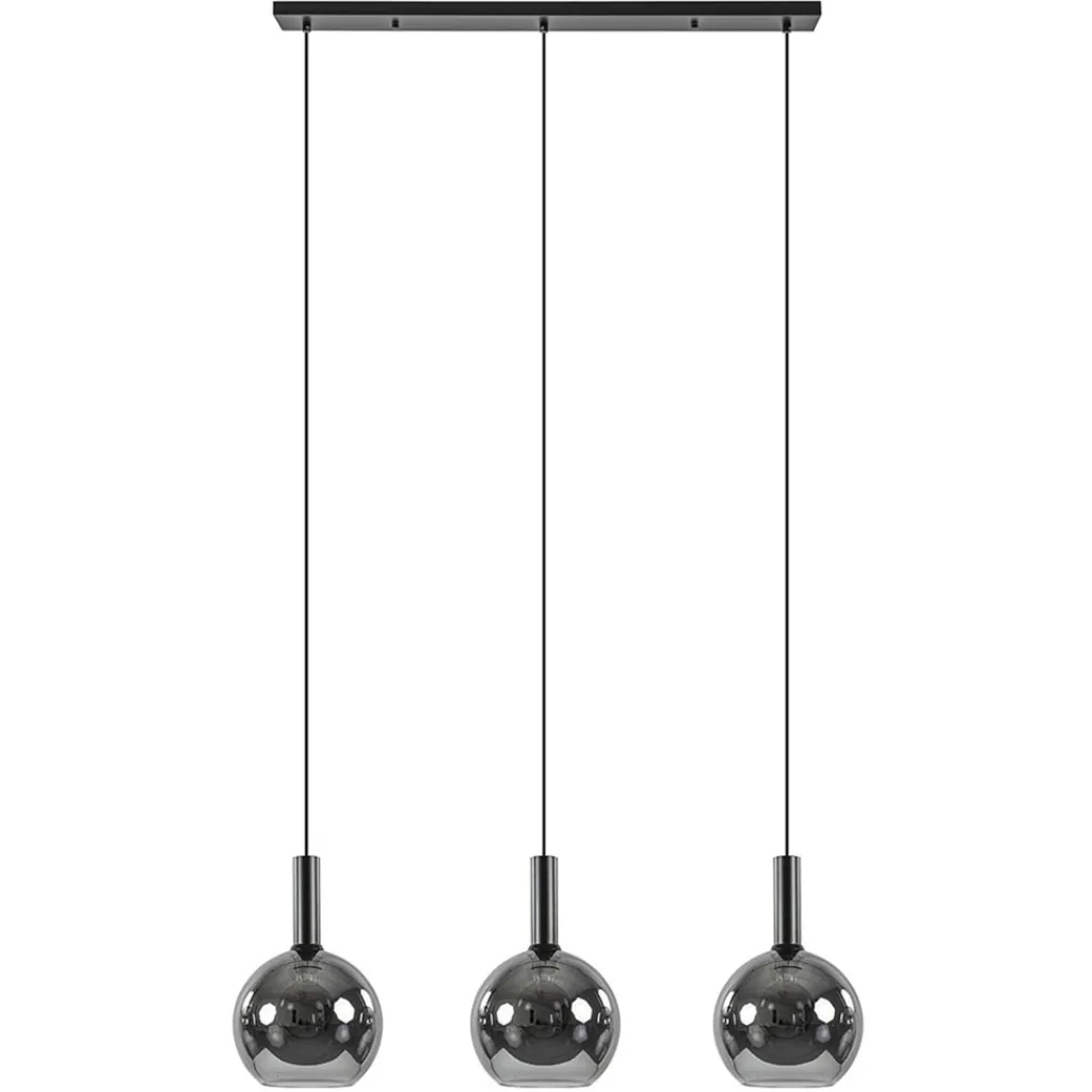 Straluma Trendy hanglamp met smoke/titanium glazen bollen> Eettafellampen|Pendel Lampen