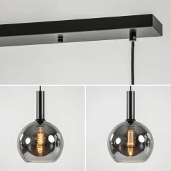 Straluma Trendy hanglamp met smoke/titanium glazen bollen><noscript><img width=