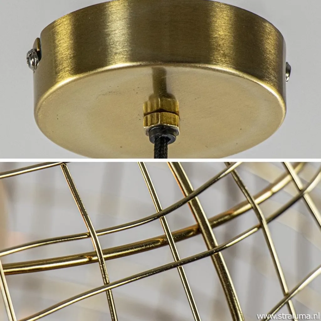 Straluma Trendy hanglamp Mirana goud L&L> Draadlampen|Light and Living