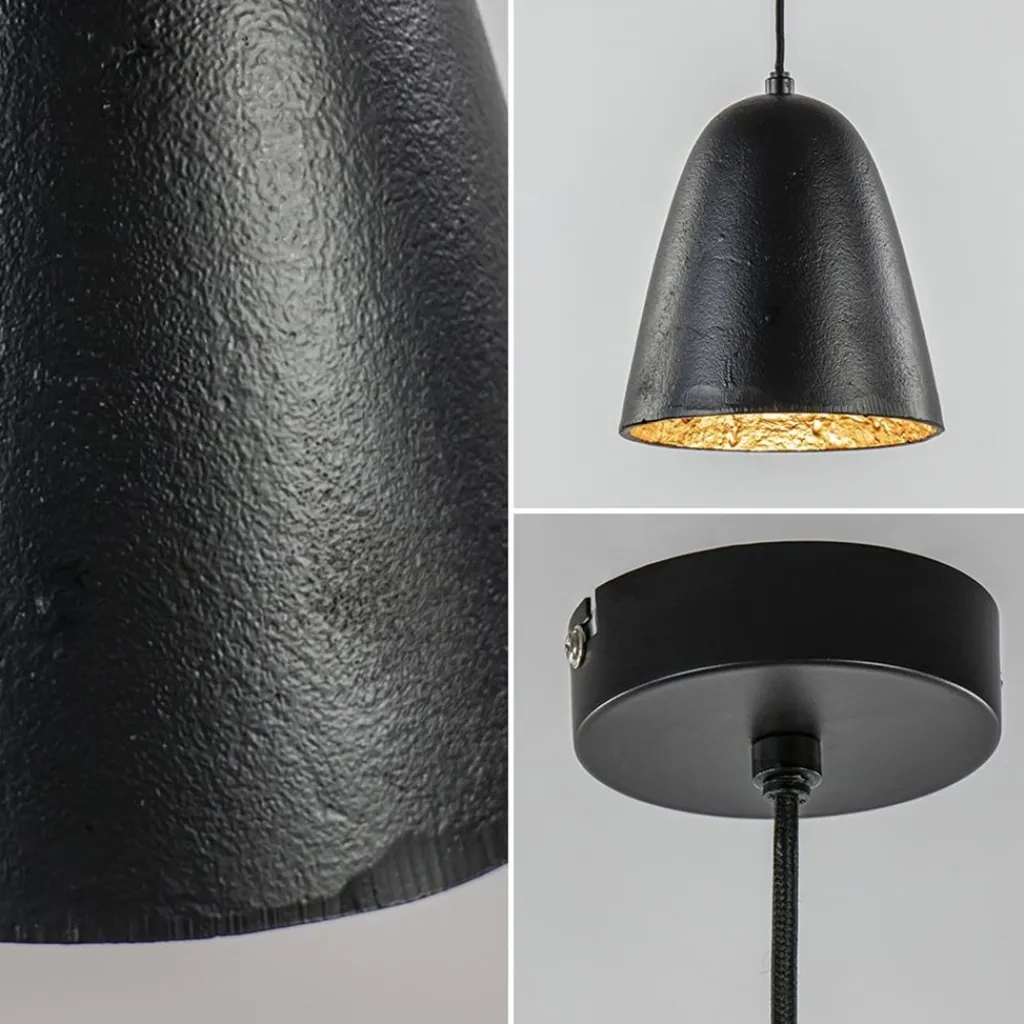 Straluma Trendy hanglamp Sumeri mat zwart met goud> Light and Living|Halverlichting