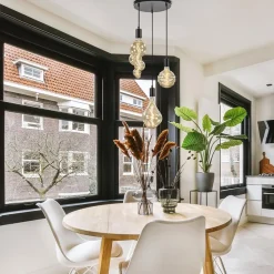 Straluma Trendy 3-lichts hanglamp mat zwart exclusief lichtbron></noscript> Eetkamerverlichting|Hanglampen