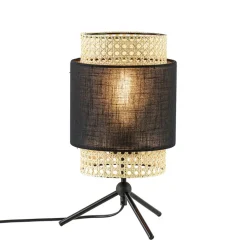 Straluma Trendy tafellamp driepoot zwart met webbing> Tafellampen|Driepoot lampen
