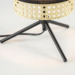 Straluma Trendy tafellamp driepoot zwart met webbing></noscript> Tafellampen|Driepoot lampen