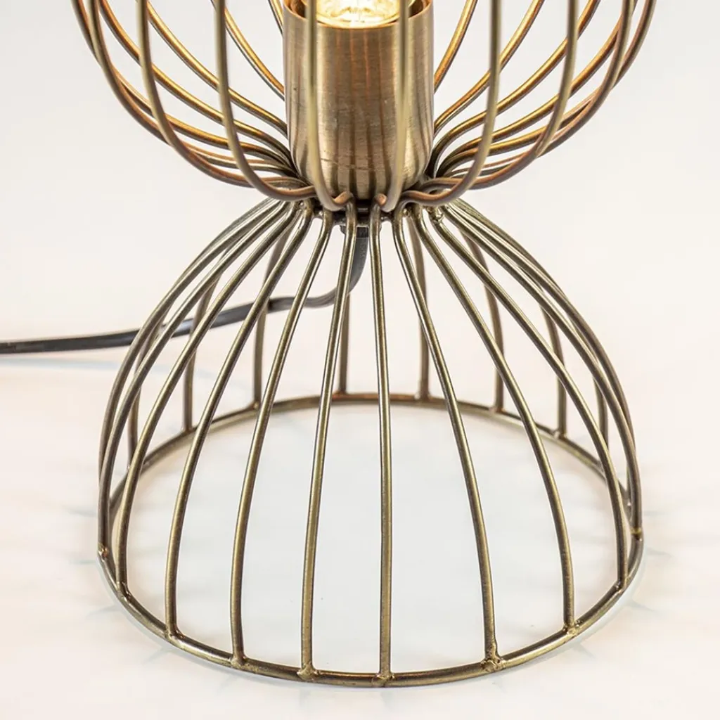 Straluma Trendy tafellamp Lazar Light and Living brons> Tafellampen|Draadlampen