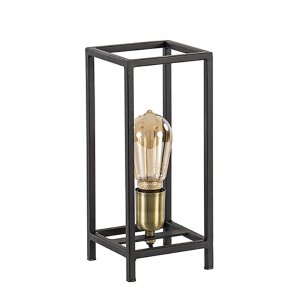 Straluma Trendy tafellamp Marlay zwart met brons> Light and Living|Slaapkamerlampen