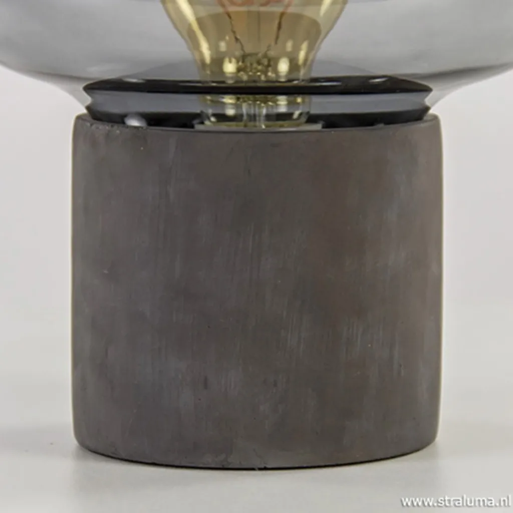 Straluma Trendy tafellamp met smokey glas> Woonkamerlampen|Slaapkamerlampen