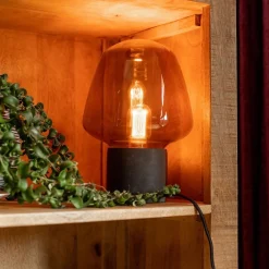 Straluma Trendy tafellamp met smokey glas><noscript><img width=