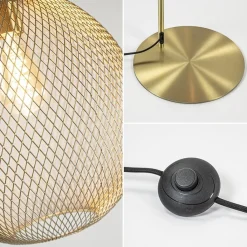 Straluma Trendy vloerlamp Moroc goud Light and Living><noscript><img width=