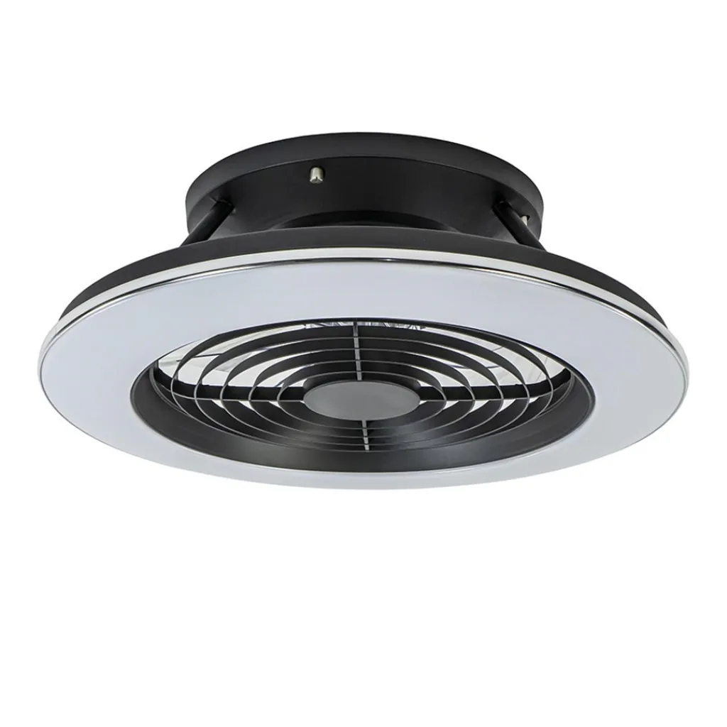 Straluma Ventilator Alisio Mini zwart met remote> Plafondlampen|Plafondventilatoren met lamp