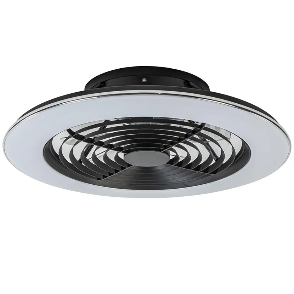 Straluma Ventilator Alisio XL zwart afst.bed./app> Plafondlampen|Plafondventilatoren met lamp