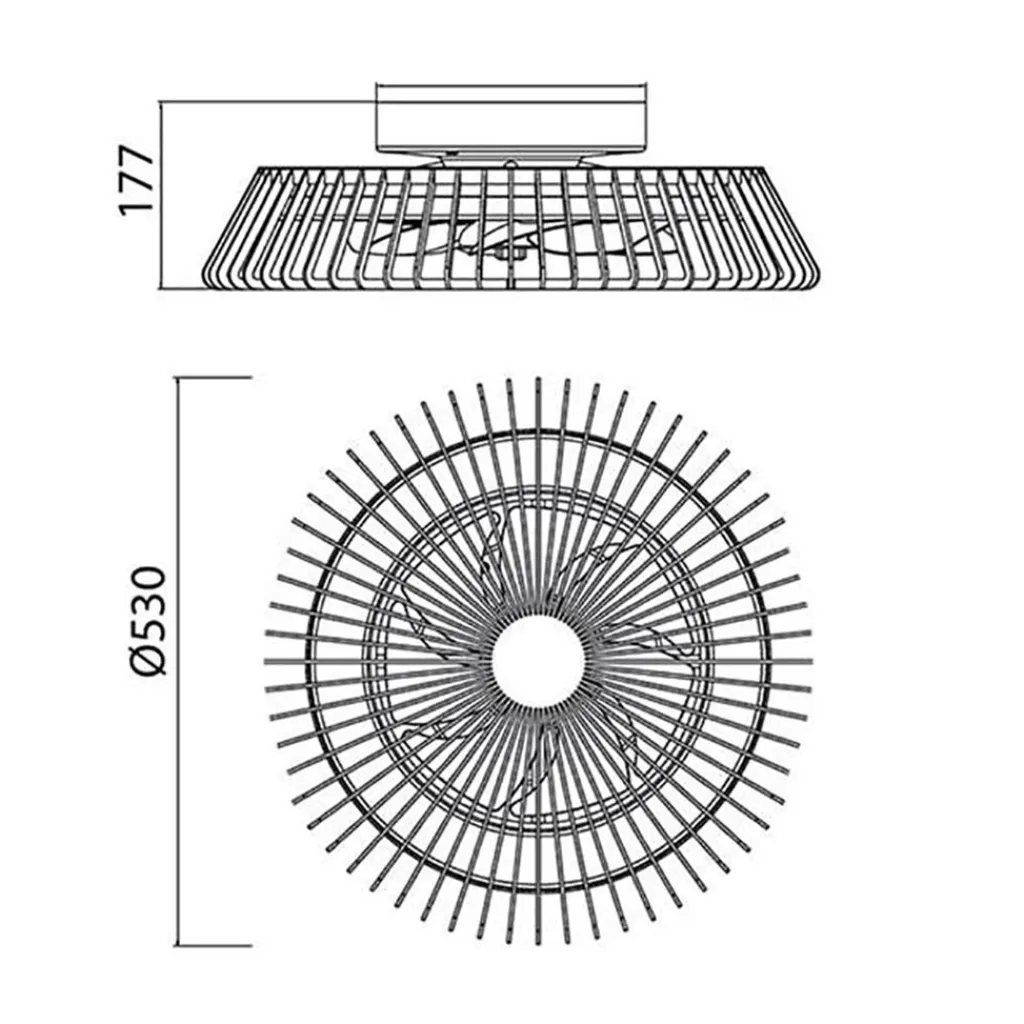 Straluma Ventilator Himalaya Mini hout remote cct> Plafondlampen|Plafondventilatoren met lamp