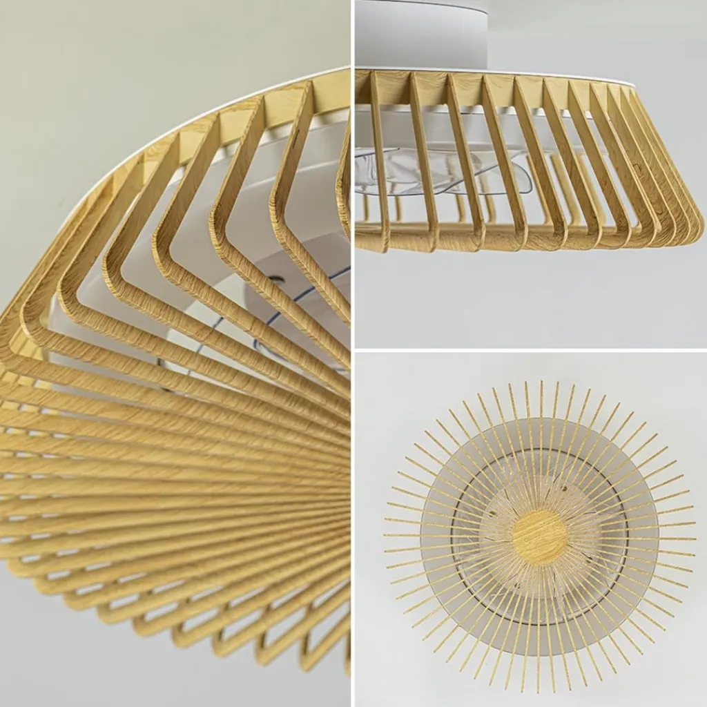 Straluma Ventilator Himalaya Wood remote+app> Plafondlampen|Plafondventilatoren met lamp