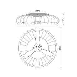 Straluma Ventilator Nature hout/zwart remote/app></noscript> Plafondlampen|Plafondventilatoren met lamp