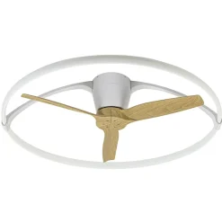 Straluma Ventilator Nepal mini wit/hout remote cct> Plafondlampen|Plafondventilatoren met lamp