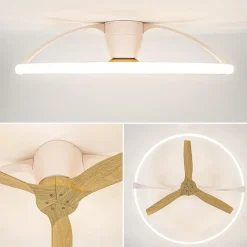 Straluma Ventilator Nepal mini wit/hout remote cct><noscript><img width=