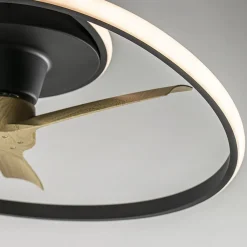 Straluma Ventilator Ocean zwart/hout + remote cct><noscript><img width=