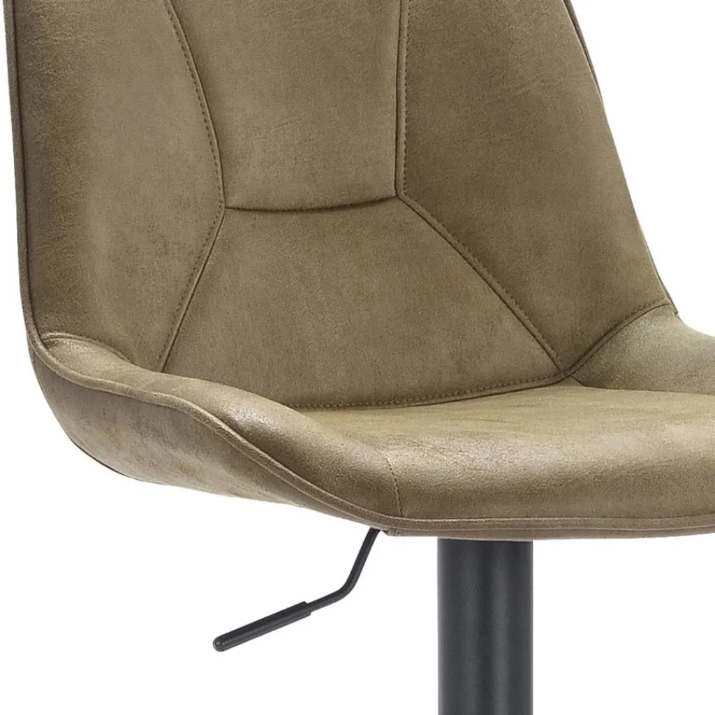 Straluma Verstelbare barkruk metalen poot met microleder zitting> Barkrukken