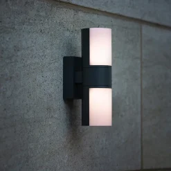 Straluma Verstelbare LED buitenlamp 2-lichts cilinder donker grijs><noscript><img width=