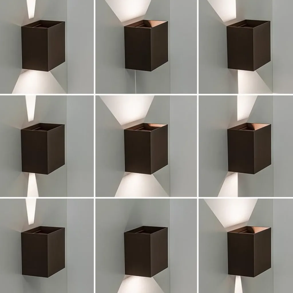 Straluma Verstelbare LED buitenlamp aluminium bruin> Wandlampen|Buitenlampen