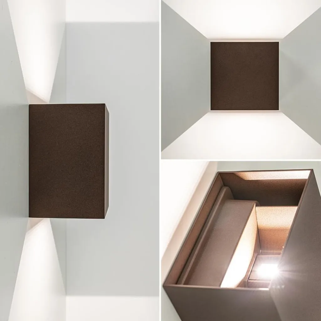 Straluma Verstelbare LED buitenlamp aluminium bruin> Wandlampen|Buitenlampen