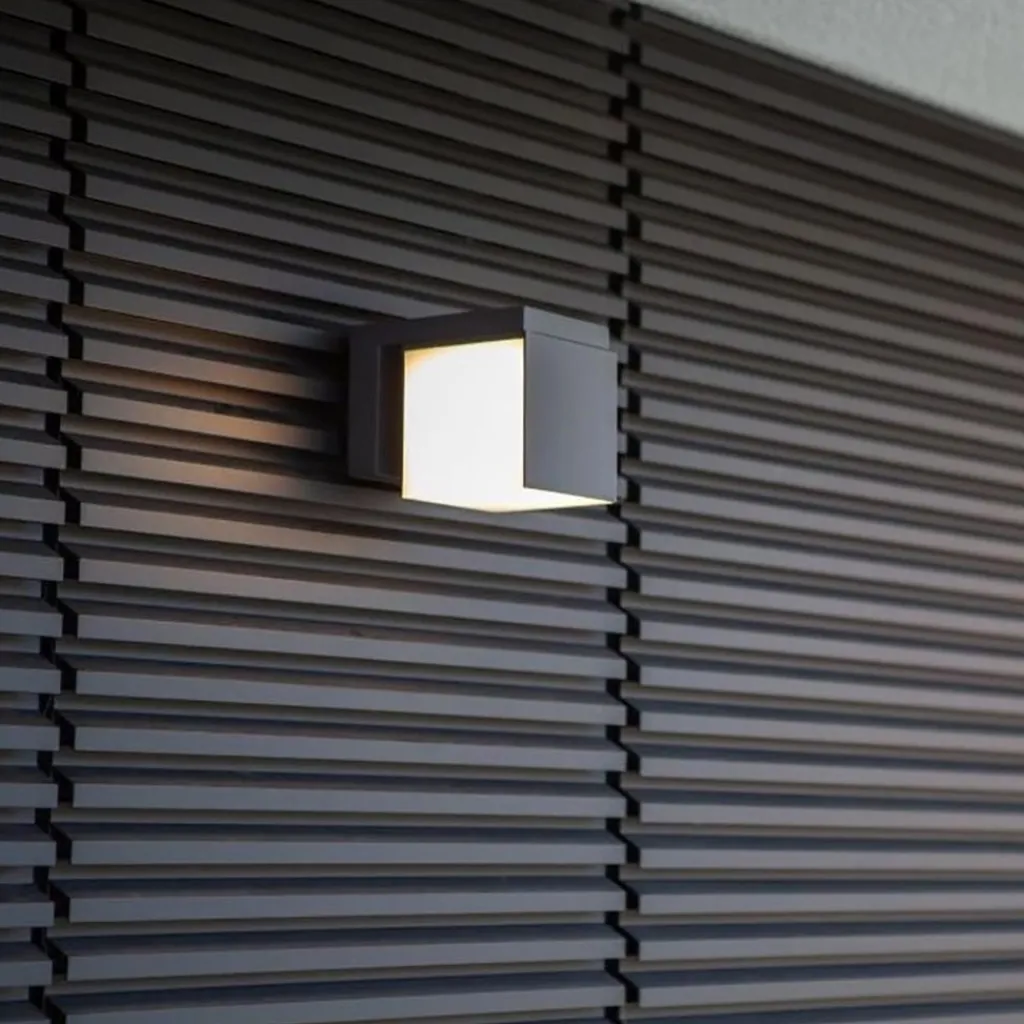 Straluma Verstelbare LED buitenlamp kubus donker grijs IP54> Wandlampen|Buitenlampen