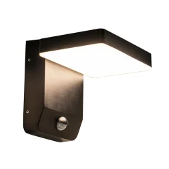 Straluma Verstelbare LED buitenlamp zwart IP54 met sensor> Wandlampen|Buitenlampen