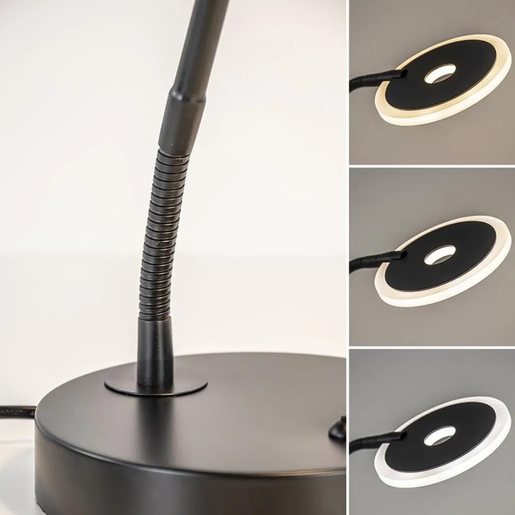 Straluma Verstelbare LED tafel/bureaulamp mat zwart dimbaar> Tafellampen|Bureaulampen
