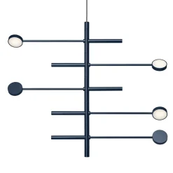 Straluma Verstelbare 5-lichts design hanglamp azuriet blauw> Eettafellampen|Hanglampen