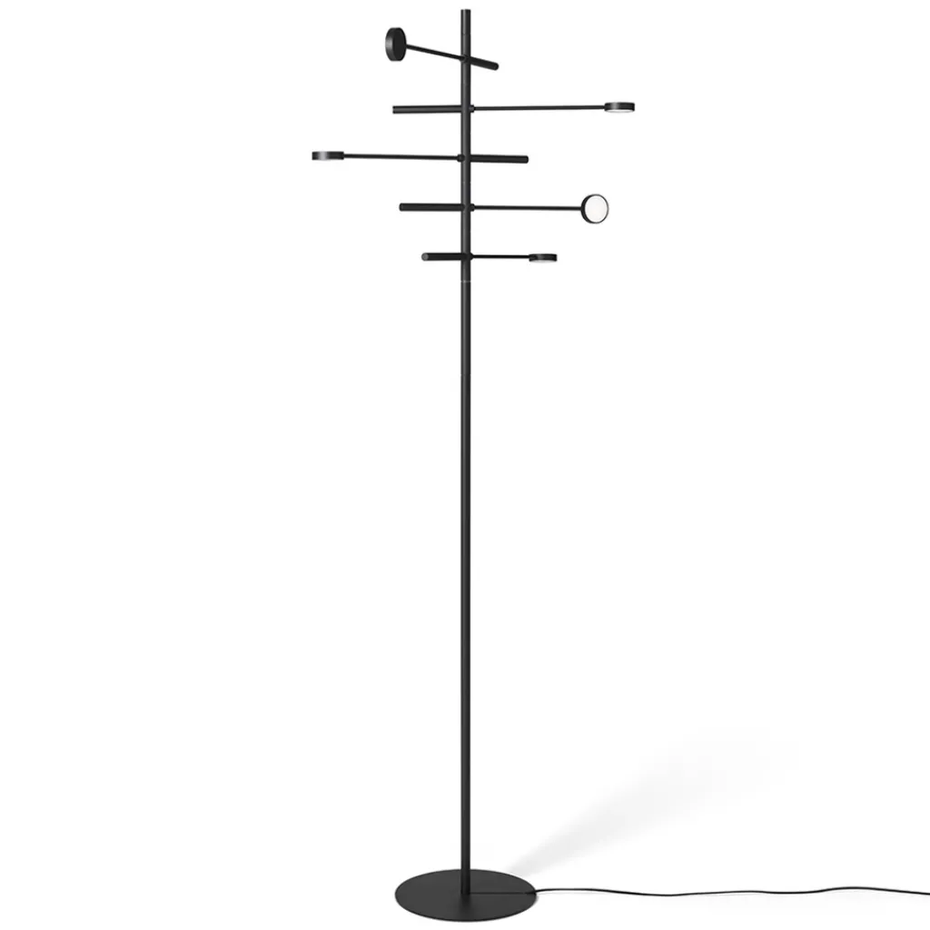 Straluma Verstelbare 5-lichts LED vloerlamp zwart dimbaar> Vloerlampen|LED Vloerlampen