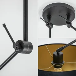 Straluma Verstelbare 2-lichts plafondlamp met velvet zwarte kappen></noscript> Schemerlampen|Keukenverlichting