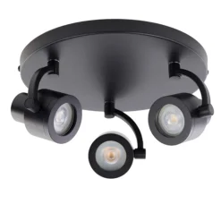 Straluma Verstelbare opbouwspot zwart 3-lichts> Plafondlampen|Opbouwspots