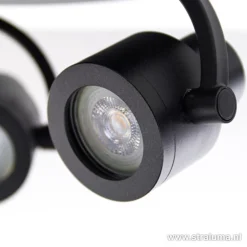 Straluma Verstelbare opbouwspot zwart 3-lichts></noscript> Plafondlampen|Opbouwspots