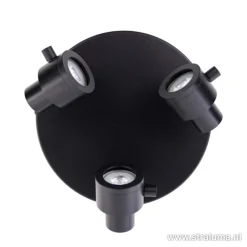 Straluma Verstelbare opbouwspot zwart 3-lichts></noscript> Plafondlampen|Opbouwspots