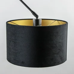 Straluma Verstelbare plafondlamp zwart met velourse kap><noscript><img width=